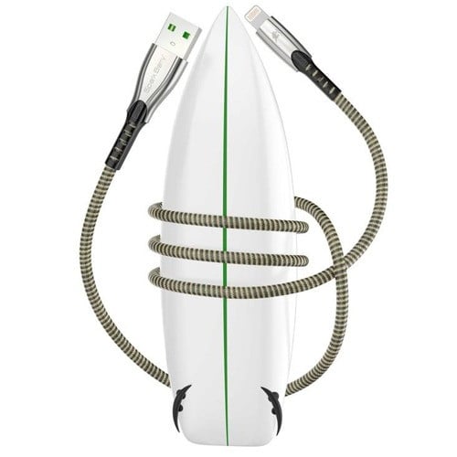 كيبل ايفون قماش سبارك بيري بطول 1.2 متر وقوة 2.4 أ...