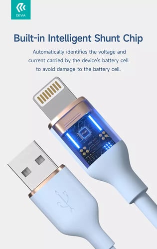 كيبل ايفون USB من ديفيا 27 واط 1.2 متر