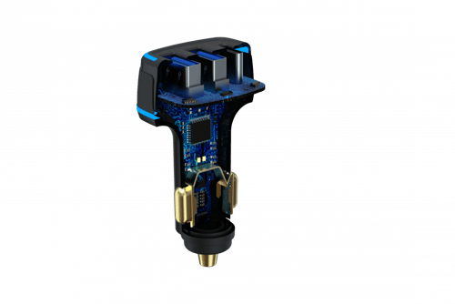 شاحن سياره منفذين USBومنفذ pDقوة 85وات يدعم الشحن...