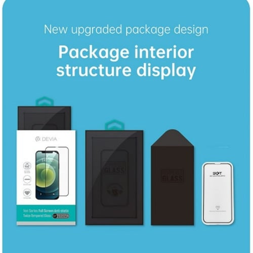 ديفيا فان سيريز شاشة كاملة زجاج مقوى مرتين لهاتف ا...