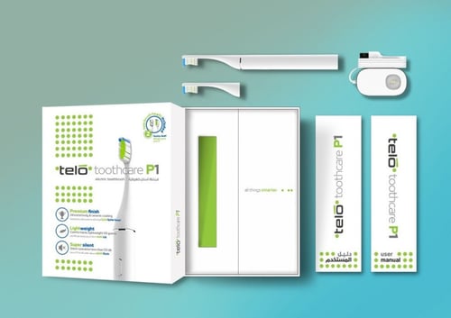 فرشاة تنظيف اسنان كهربائية p1 تيلو - أبيض