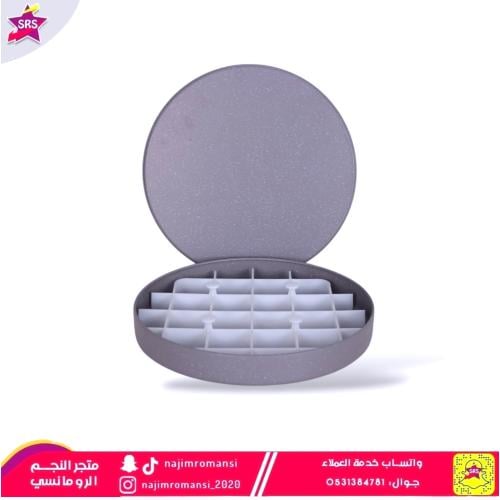 صينية بسبوسة دائري جرانيت 29 سم رصاصي