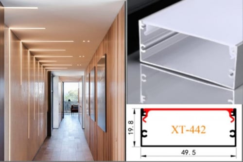 بروفايل ( شنل ) المنيوم طول 3 متر رقم XT-442