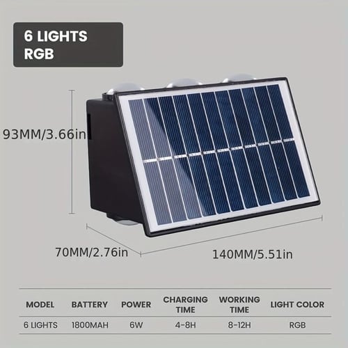 انارة جدارية 3 لون طاقة شمسية