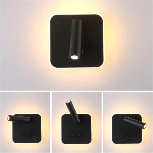 ابليك اسود ليد مع لمبة قراءة متحرك