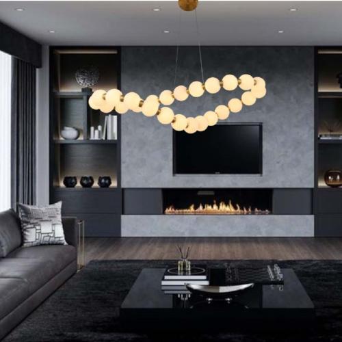 ثريا مودرن بيضاوي متعرج LED