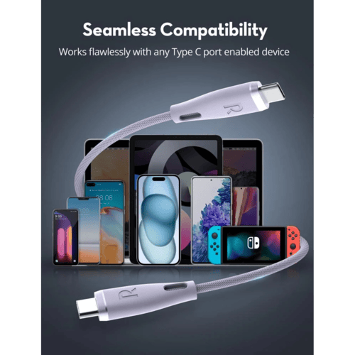 سلك راف باور تايب سي الى تايب سي نايلون بقوة 60 وا...