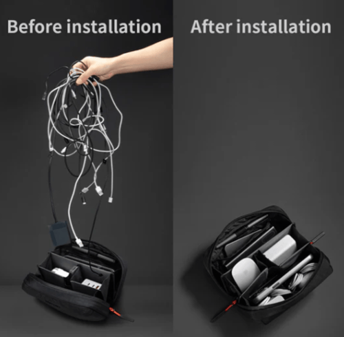 كينجسون - حقيبة يد فاخرة مقاومة للماء - اسود