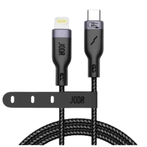 سلك JODA قماشي تايب سي الى لايتنينق بقوة 60 واط بط...