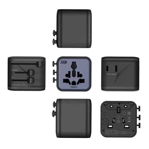 فيش سفر JODA TOUR X متعدد المداخل - اسود
