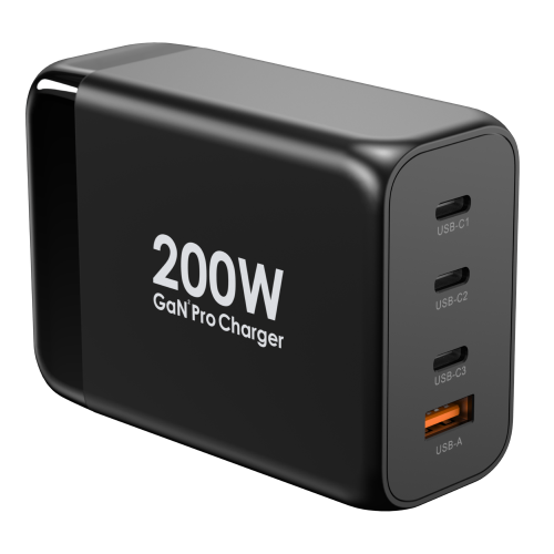 منصة شحن باورولوجي 200W GaN - أسود