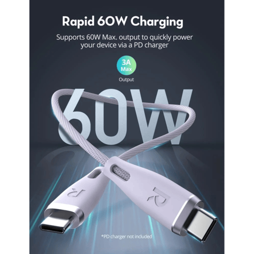 سلك راف باور تايب سي الى تايب سي نايلون بقوة 60 وا...