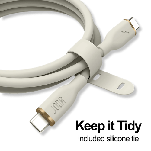 سلك JODA سيليكون 60 واط تايب سي الى تايب سي 1 متر...