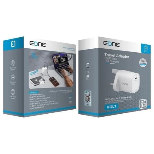 EONE wall charger 65 watt with GaN technology - wh...