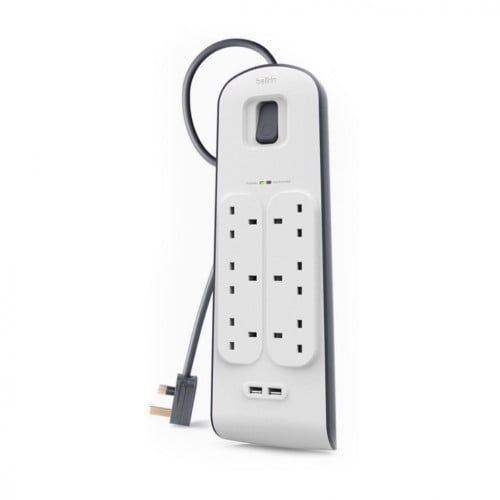 توصيلة بيلكن 6 منافذ طاقه بمنفذين USB