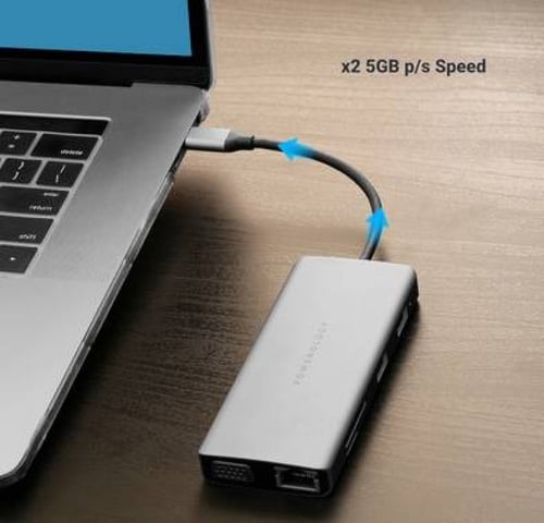 وصلة باور لوجي 11 1 USB Type-C مع VGA Ethernet و H...