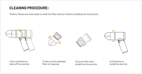 برودو مكنسة سيارة 2000mAh-Black
