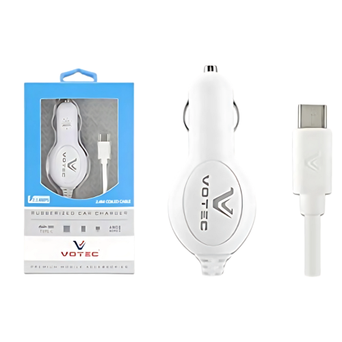 فوتك شاحن سيارة مع كيبل مدمج تايب سي