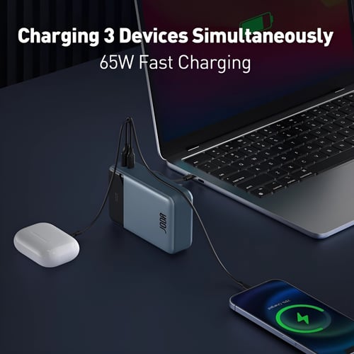 بطارية JODA بسعة 20000 ملي امبير بقوة 33 واط مع سل...