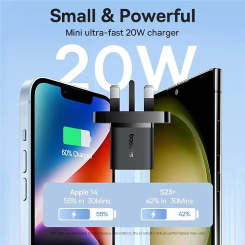 بيسوس شاحن جداري GaN5 ميني 20 واط