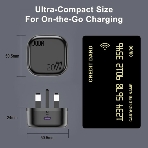 شاحن جداري JODA فولت بود بقوة 20 واط بمنفذ تايب سي...