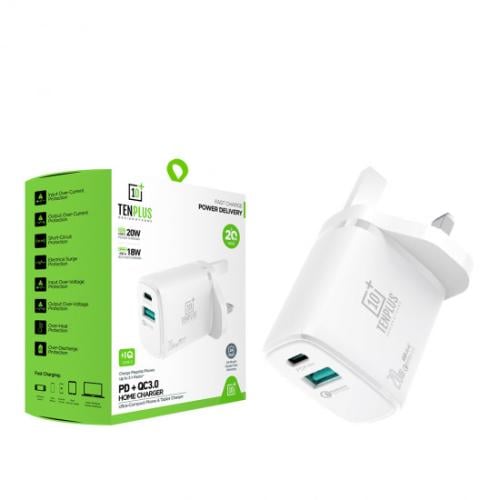 تن بلس شاحن منزليPD منفذين 38w