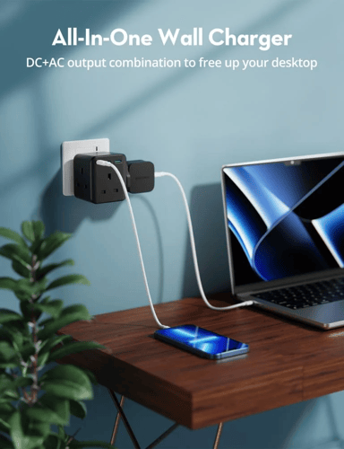 شاحن جداري راف باور بايونير 3 مداخل طاقه ثلاثيه مع...