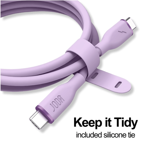 سلك JODA سيليكون 60 واط تايب سي الى تايب سي 1 متر...