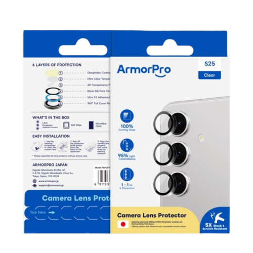 ارمور برو - حماية عدسة كاميرا سامسونج S25 - شفاف