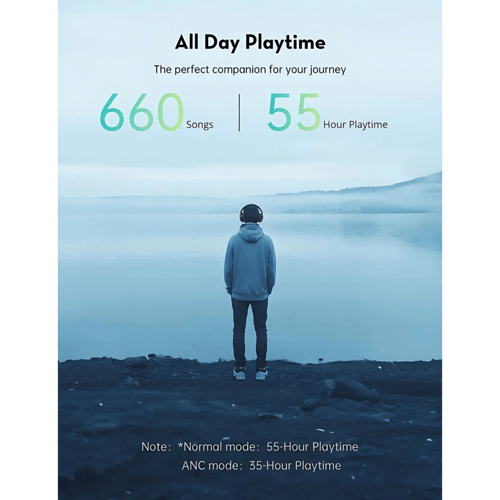 راف باور - سماعة رأس بميزة ANC تعمل حتى 55 ساعة