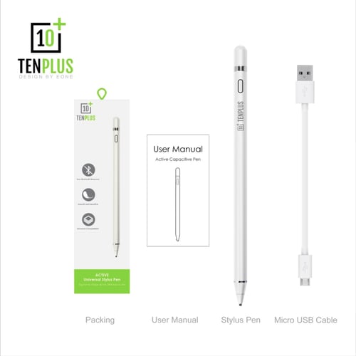 TEN PLUS - قلم TNote للتابلت والايباد - أبيض