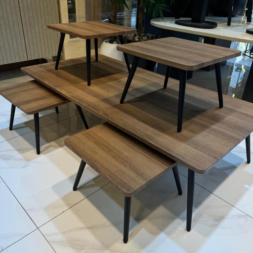 طاولة ارضي مستطيل بني