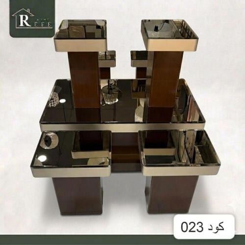 طاولة مستطيل تعتيق بني