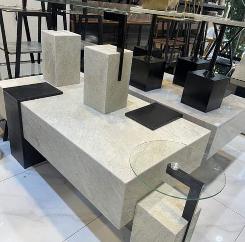 طاولة بديل حجر حزامين