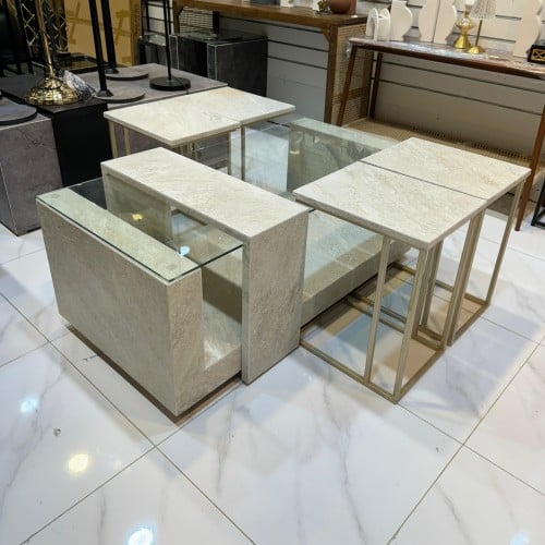 طاولة بديل حجر شكل سفينه