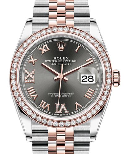 ساعة Date Just من رولكس مع الماس طبيعي مقاس 31mm