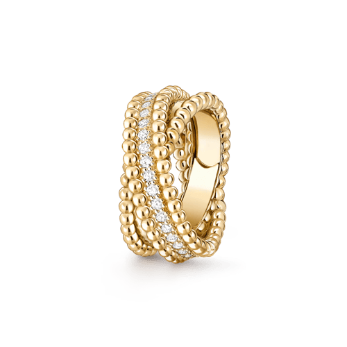 خاتم Perlée diamonds duo من فان كليف