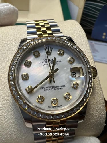 ساعة ديت جست من رولكس فل دايموند