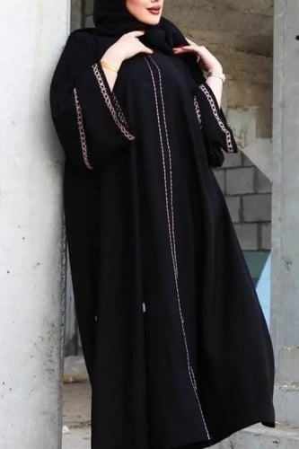 عباية تطريز كم واسع