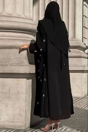 عباية شك ابيض كامل من الامام