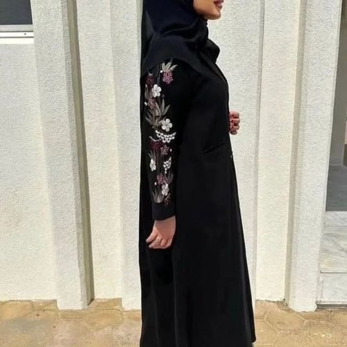 كريب ملكي تطريز على الكم