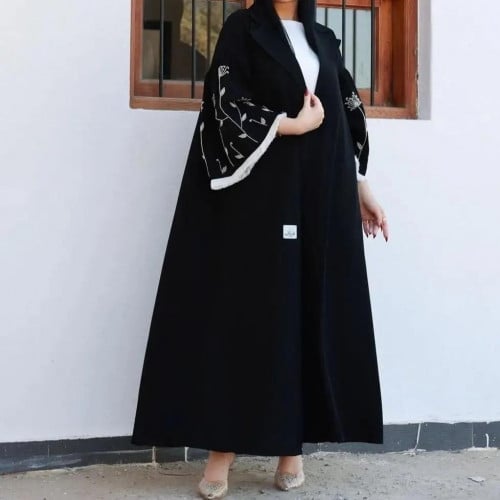 عبايه تطريز كم هدب