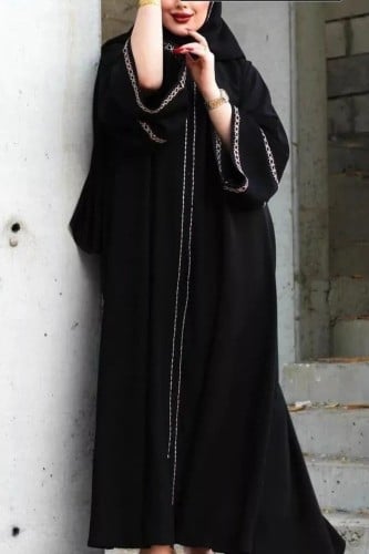 عباية تطريز كم واسع