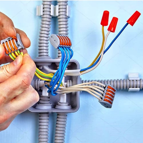 (20 قطعة) موصل اسلاك متعدد التوصيل 3 اطراف مدمج بذ...