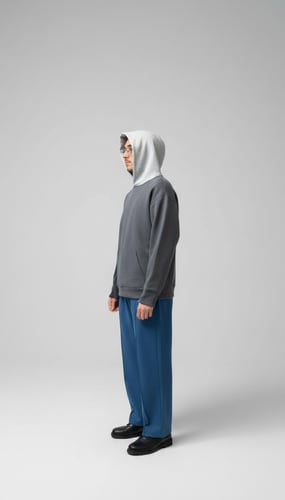 هودي انمي اسود في رصاصي