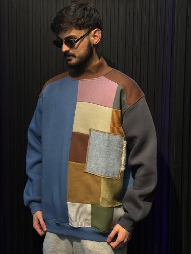 هودي اوفر سايز قصة مربعات