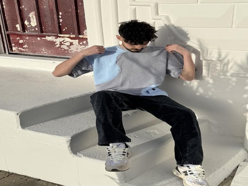 طقم صيفي شبابي-جنز -تيشرت