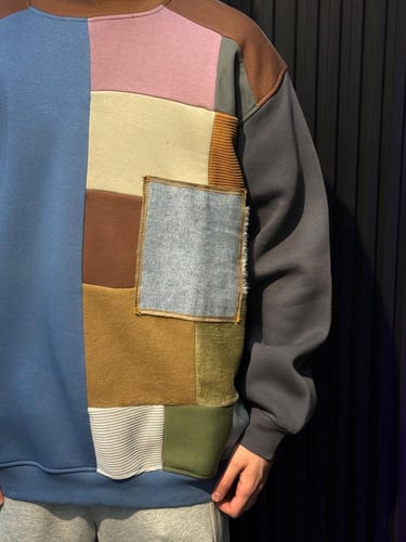 هودي اوفر سايز قصة مربعات