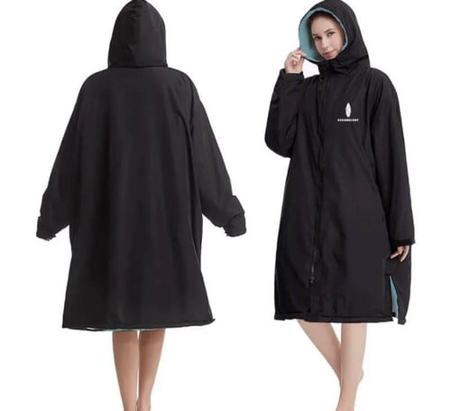 منشفة شاطئ شتوية ازرق - L