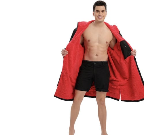 منشفة شاطئ شتوية احمر - M